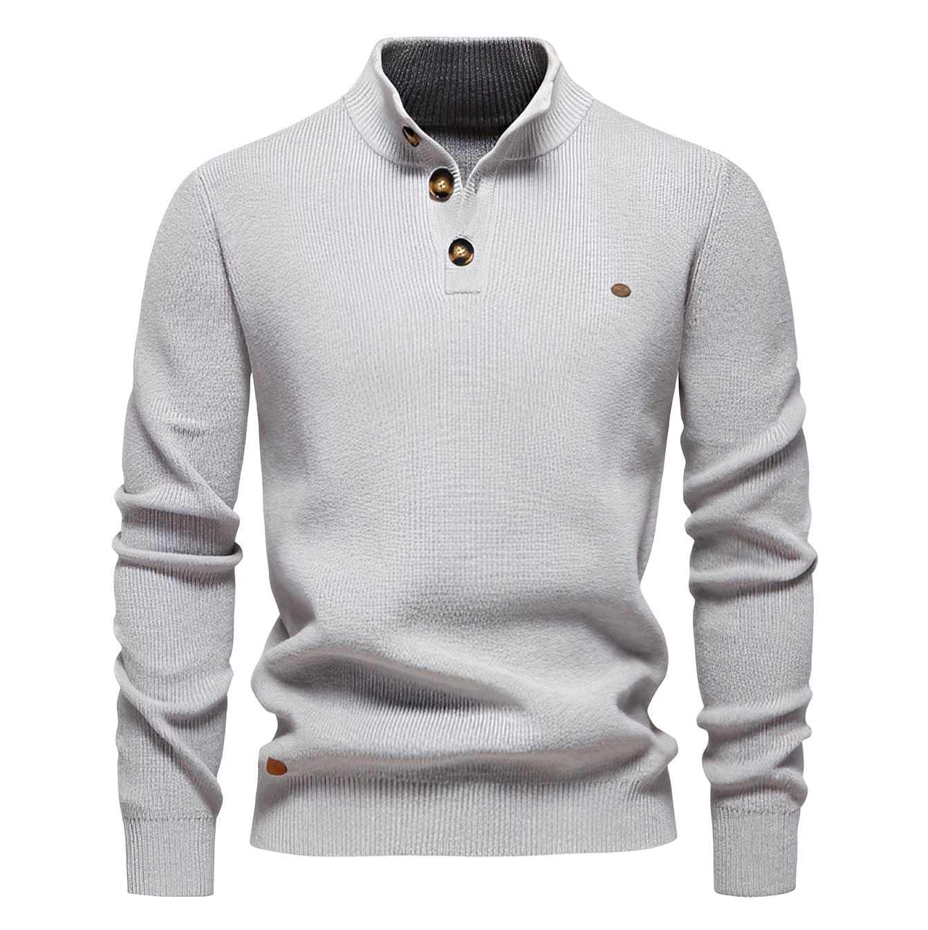 Royston - Maglione da uomo con zip corta, stile casual