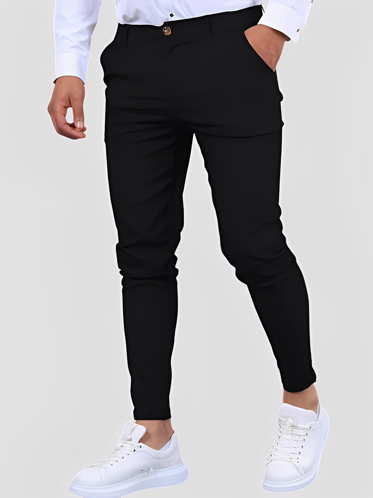 Shelton - Pantaloni aderenti stretch casual da uomo