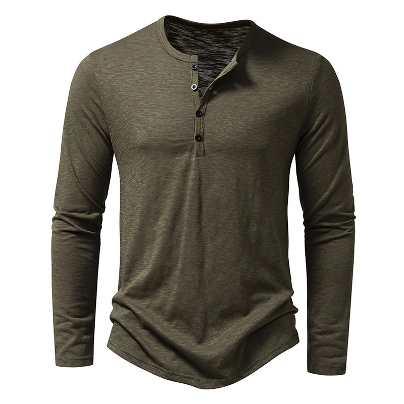 Randall - Camicia casual da uomo a maniche lunghe con bottoni