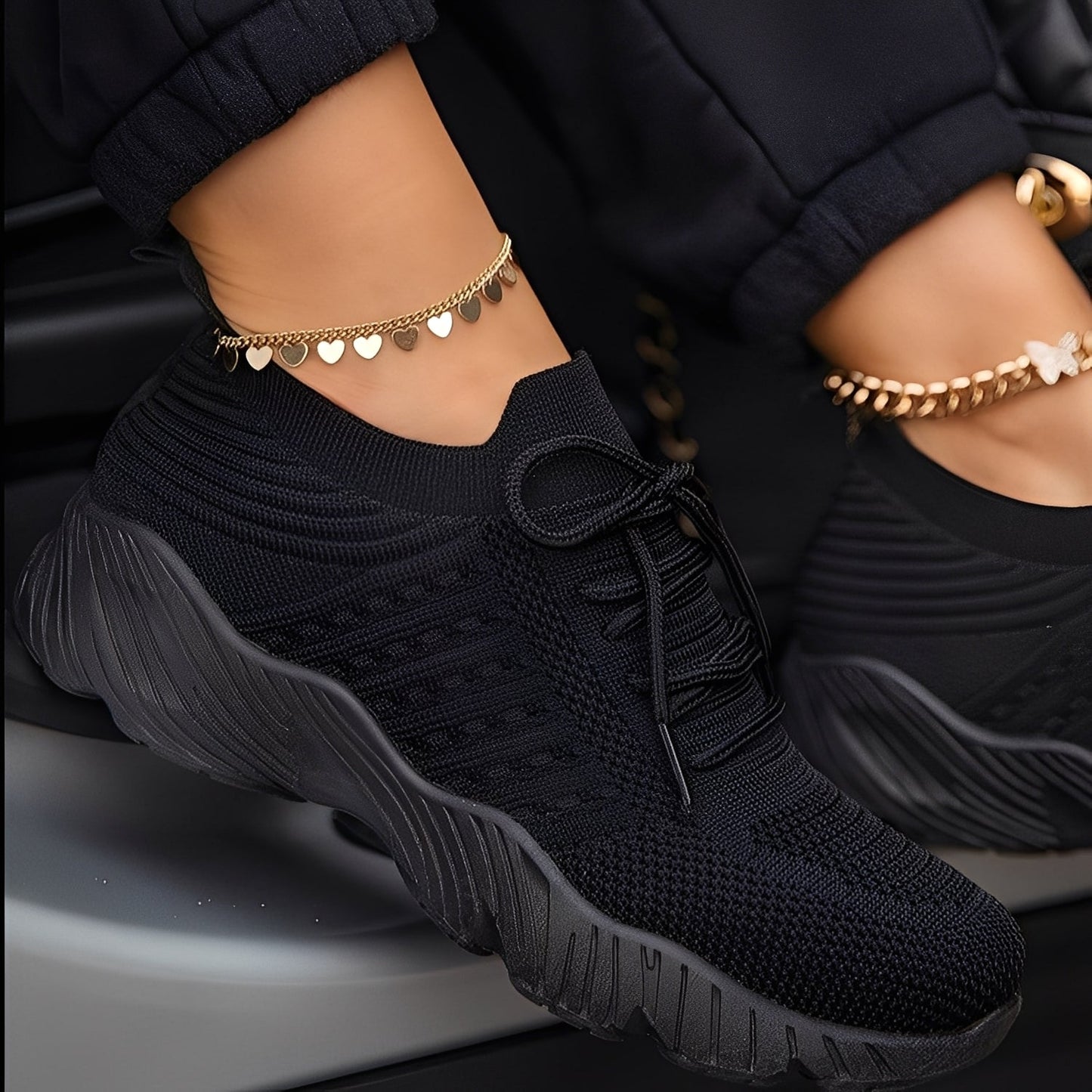 Eleanore - Scarpe casual da donna con spesse suole di gomma