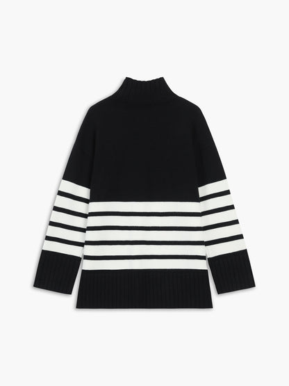 Colette – Pullover a strisce con collo alto