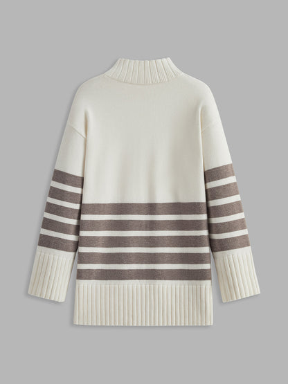 Colette – Pullover a strisce con collo alto