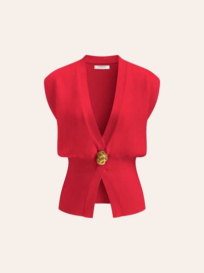 Annalena – V-Ausschnitt con Bottoni Strickweste