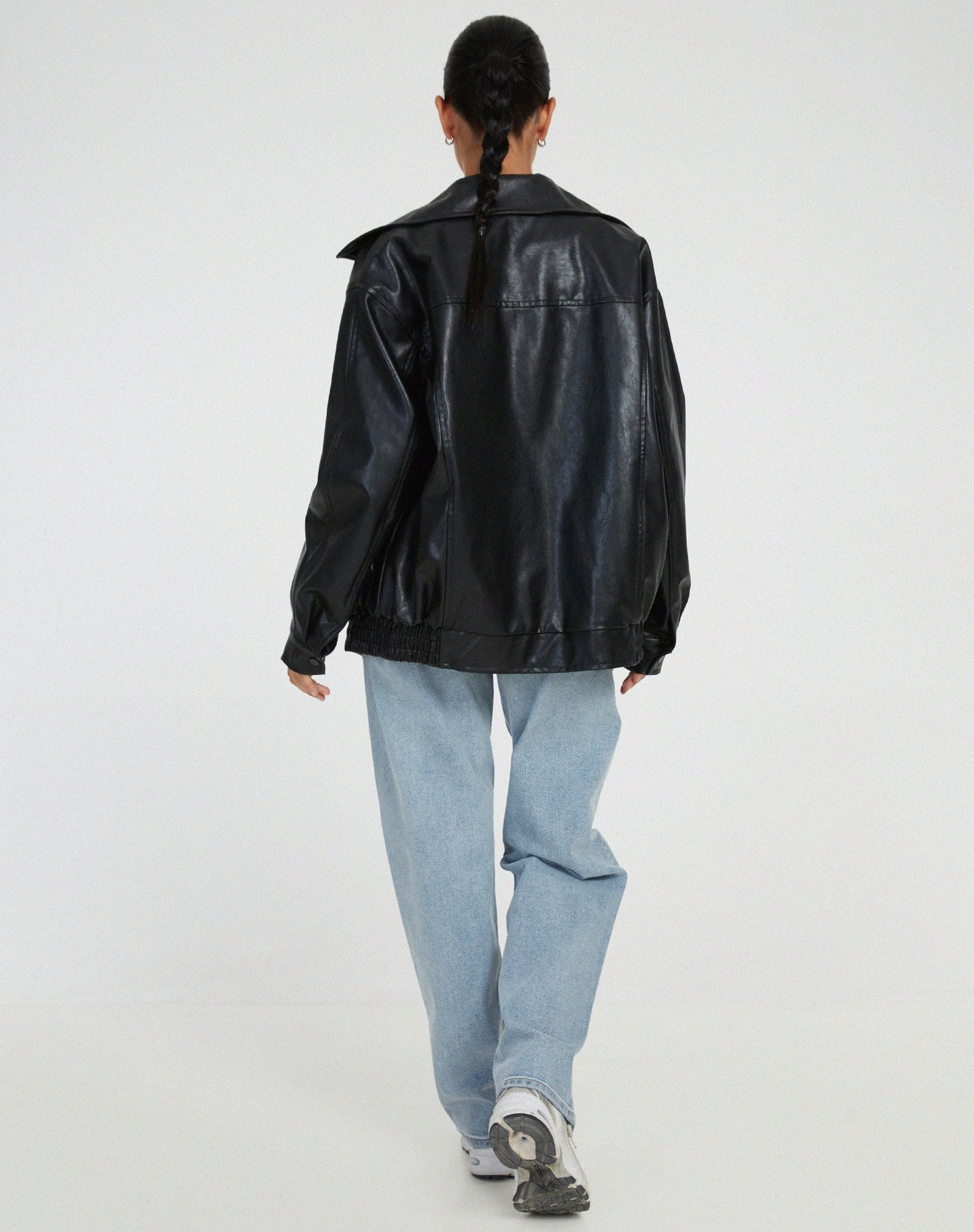 Ariane – Giacca in pelle da donna in stile oversize