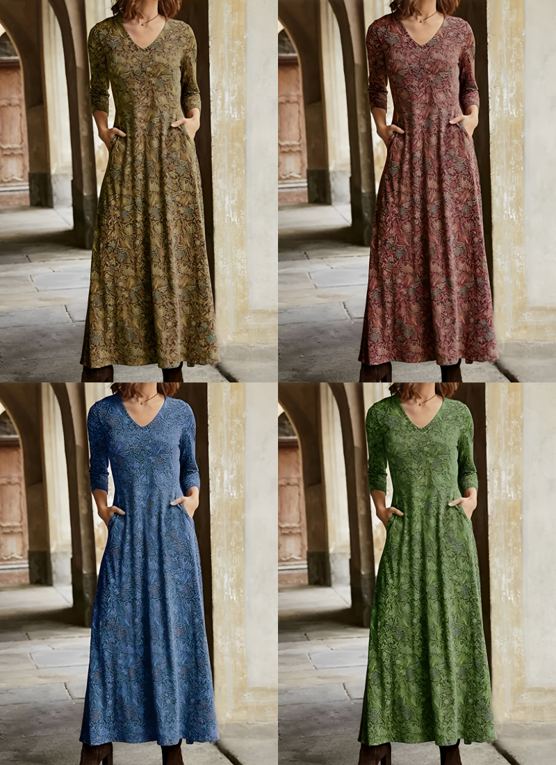 Adeline - Abito lungo da donna modello vintage