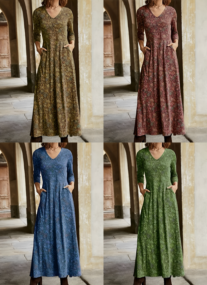 Adeline - Abito lungo da donna modello vintage