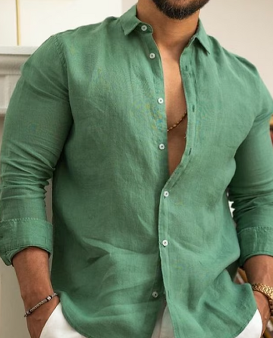 Liam - Camicia in Lino Ultimate per uno Stile Estivo Senza Sforzo
