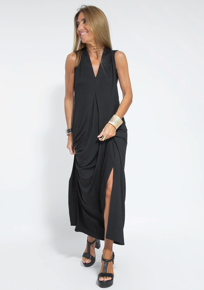 Eva - Abito lungo snellente con giacca coordinata