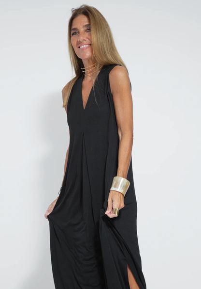 Eva - Abito lungo snellente con giacca coordinata