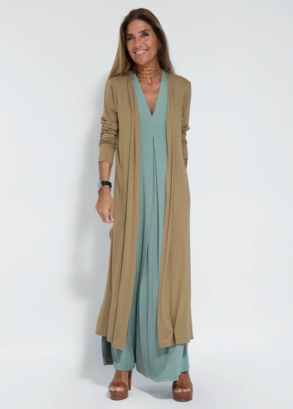 Eva - Abito lungo snellente con giacca coordinata