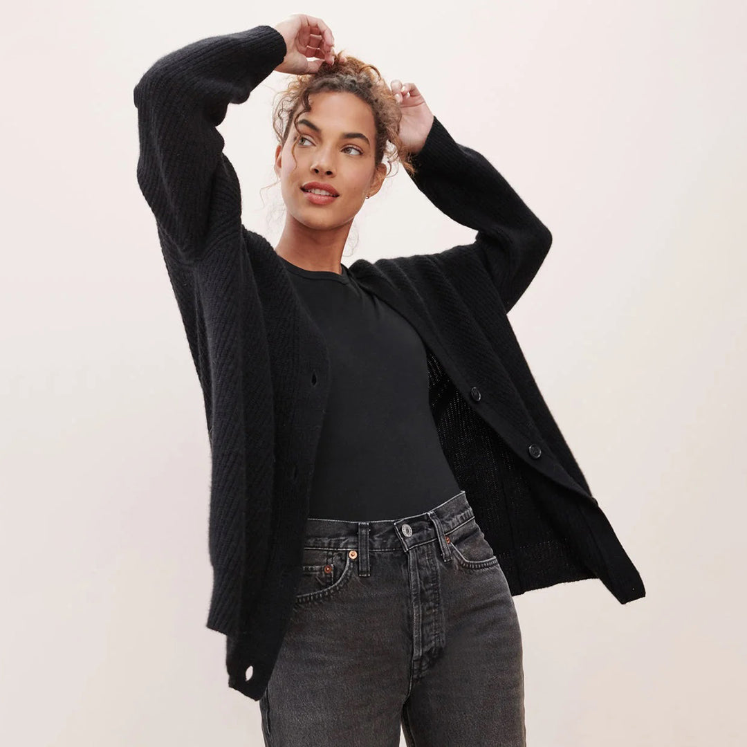 Leah - Cardigan oversize in cashmere da donna