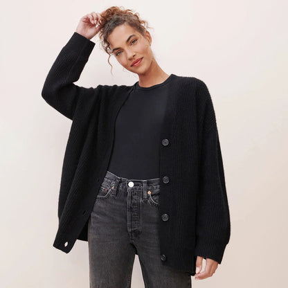 Leah - Cardigan oversize in cashmere da donna