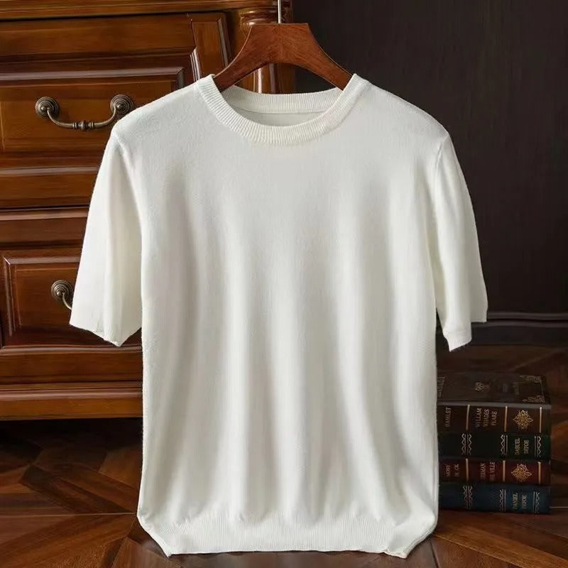 Lian – T-Shirt a Manica Corta in Maglia per Uomini