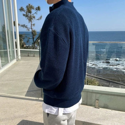 Carlo – Maglione con metà zip