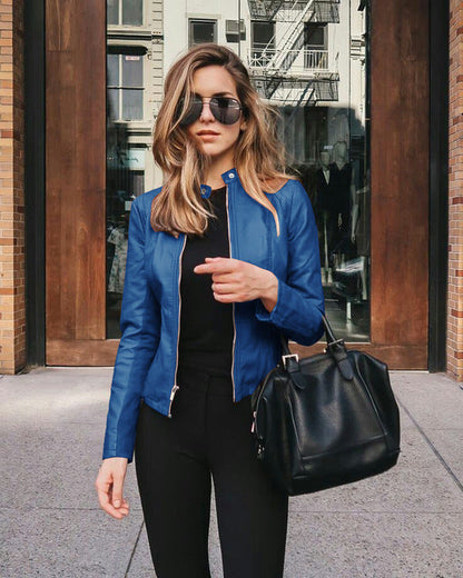 Lalaine - Eleva il tuo look con una giacca in pelle elegantec