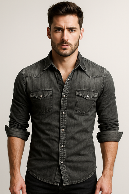 Maxime - Camicia di jeans comoda per uomini