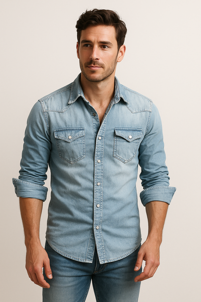 Maxime - Camicia di jeans comoda per uomini