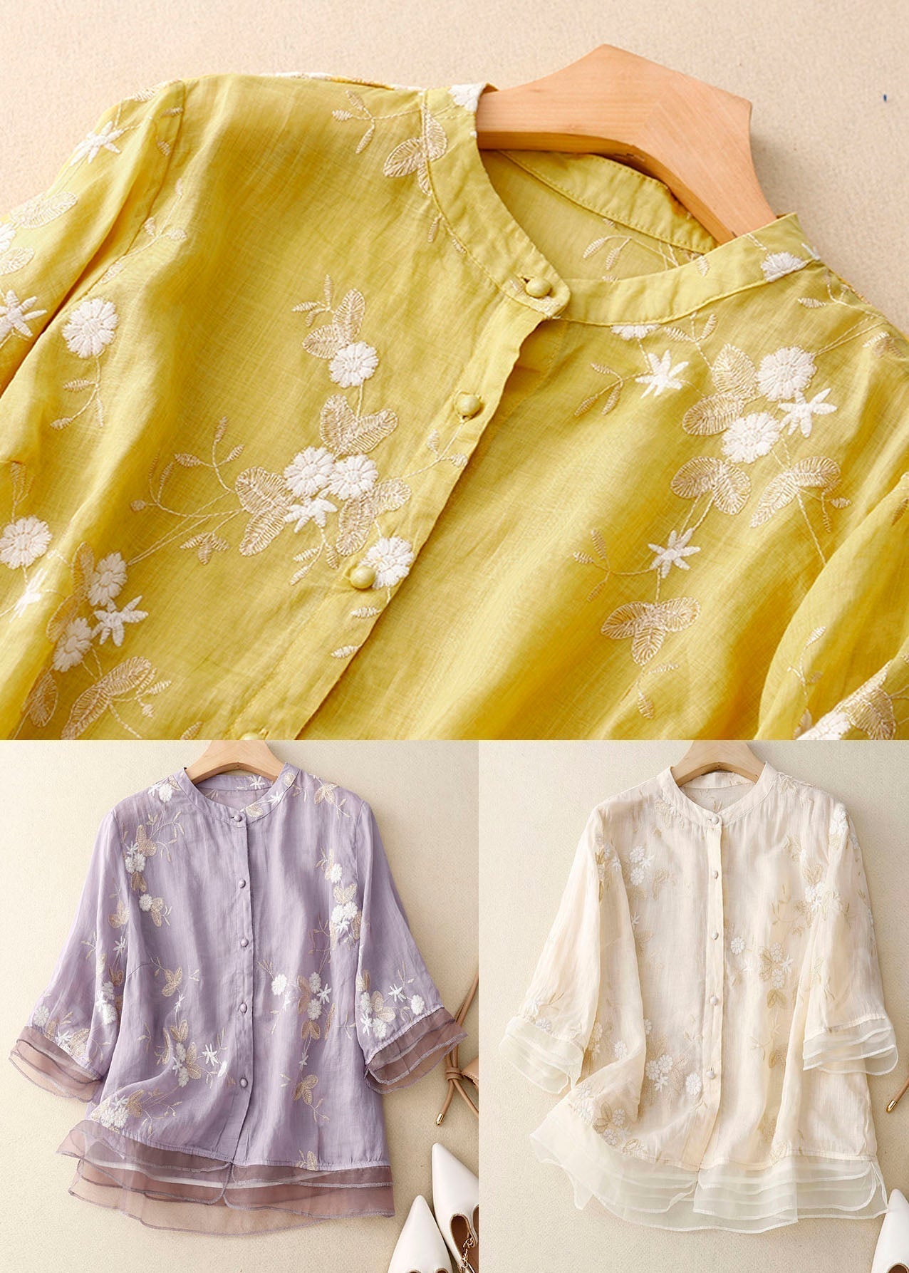 Elaine - Blusa Ricamata Versatile