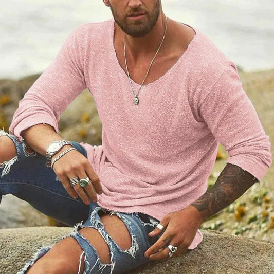Shaun - Camicia a manica lunga in cotone versatile per uomo