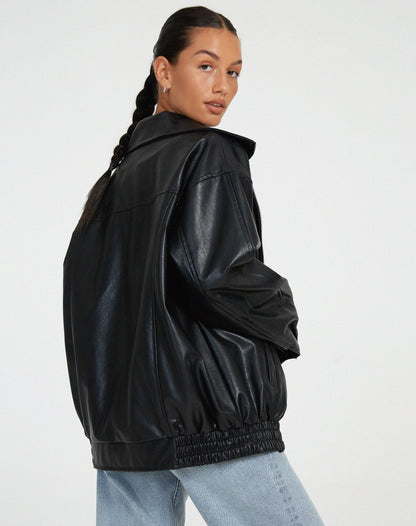 Anouk – Ampia Giacca in Pelle da Donna
