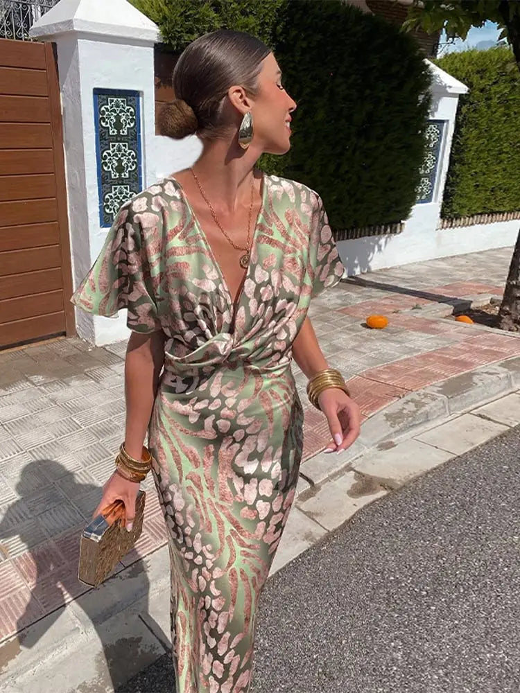 Cosima - Vestito da donna con scollo a V