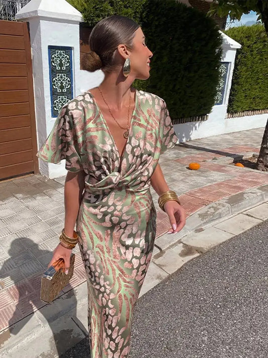 Cosima - Vestito da donna con scollo a V