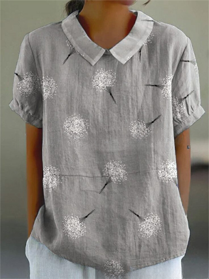 Shelby - Vintage Fiori Camicetta Donna Casual
