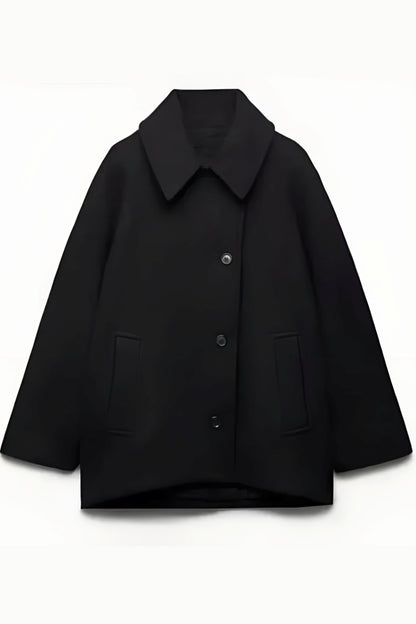 Elena – Cappotto Oversize in Misto Lana Doppiopetto