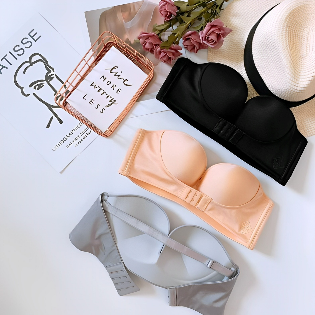 Luminara - Reggiseno push-up senza spalline da donna