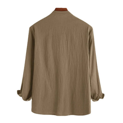 Daniel - Camicia in Cotone-Lino di Lusso per l'Uso Quotidiano