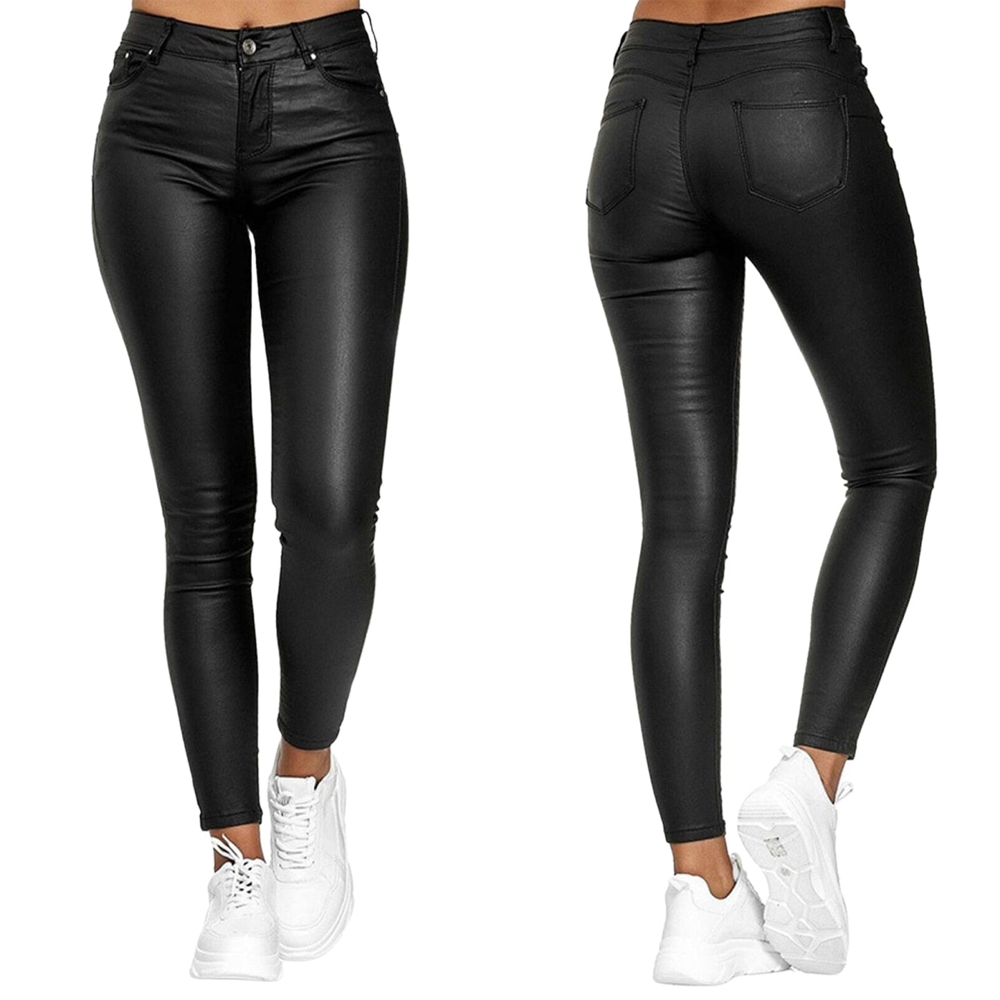 Dina – Pantaloni in pelle stretch