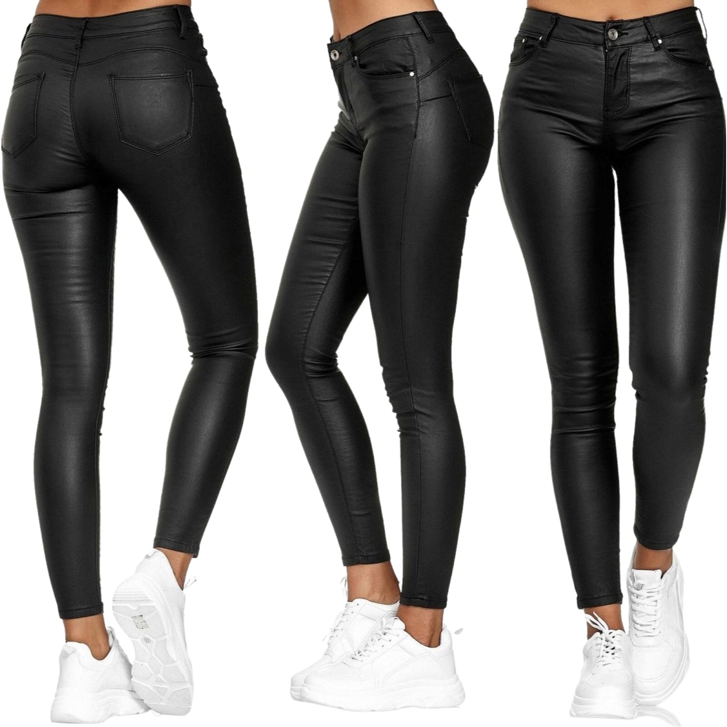 Dina – Pantaloni in pelle stretch