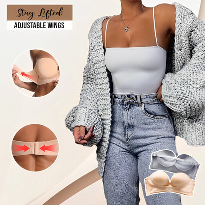 Luminara - Reggiseno push-up senza spalline da donna