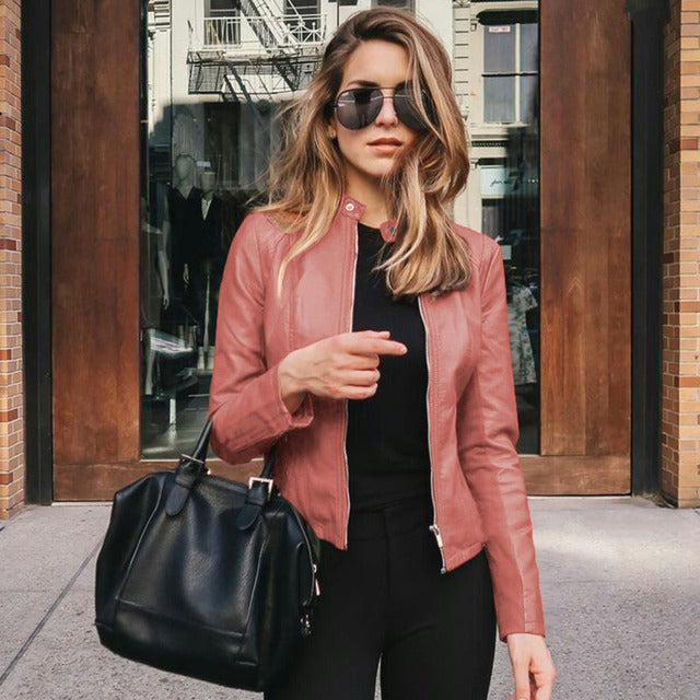 Lalaine - Eleva il tuo look con una giacca in pelle elegantec