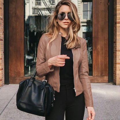 Lalaine - Eleva il tuo look con una giacca in pelle elegantec