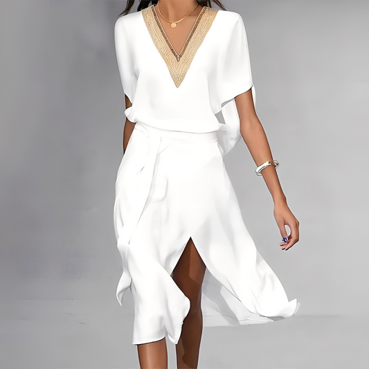 Isabella – Abito Midi Bianco per Donne