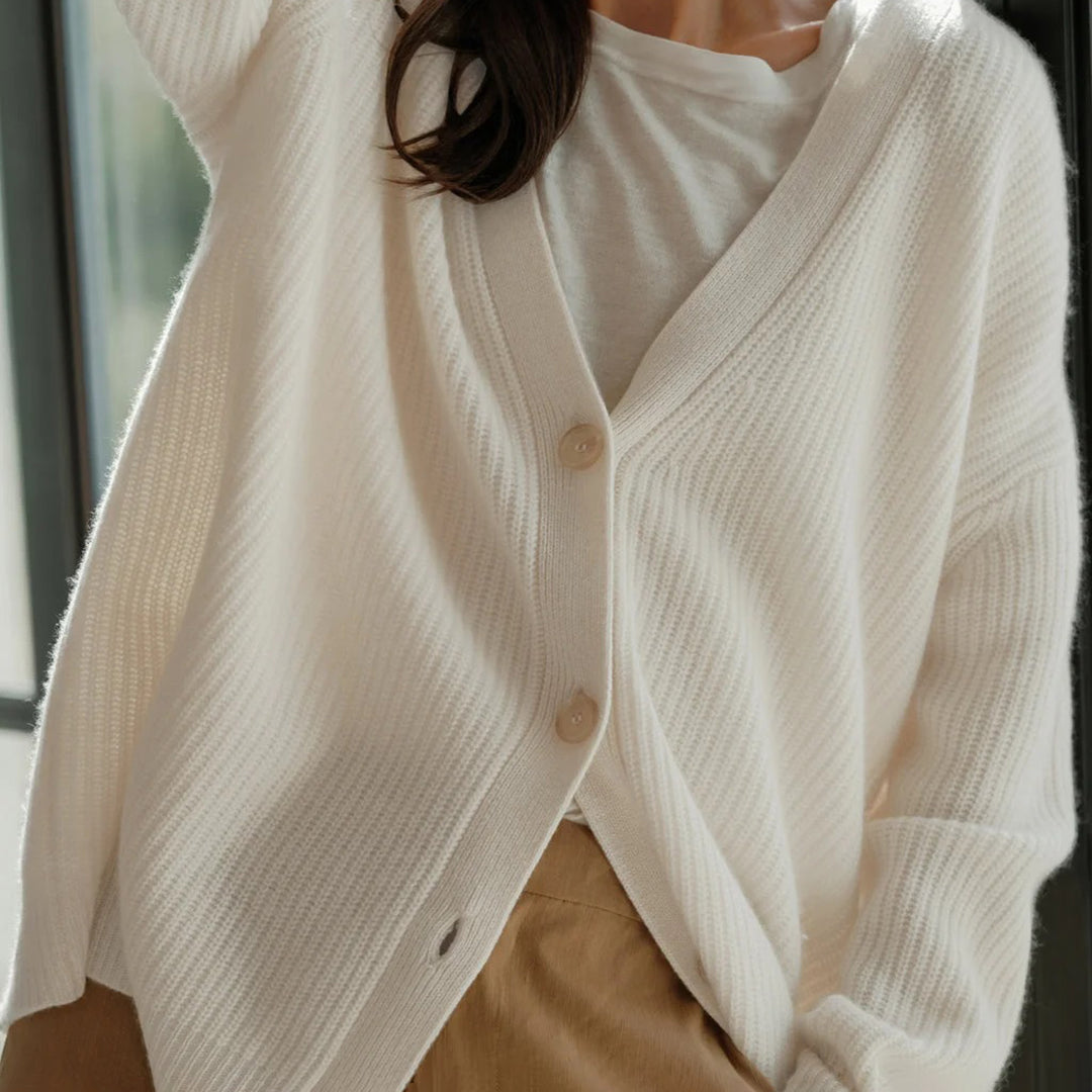 Leah - Cardigan oversize in cashmere da donna