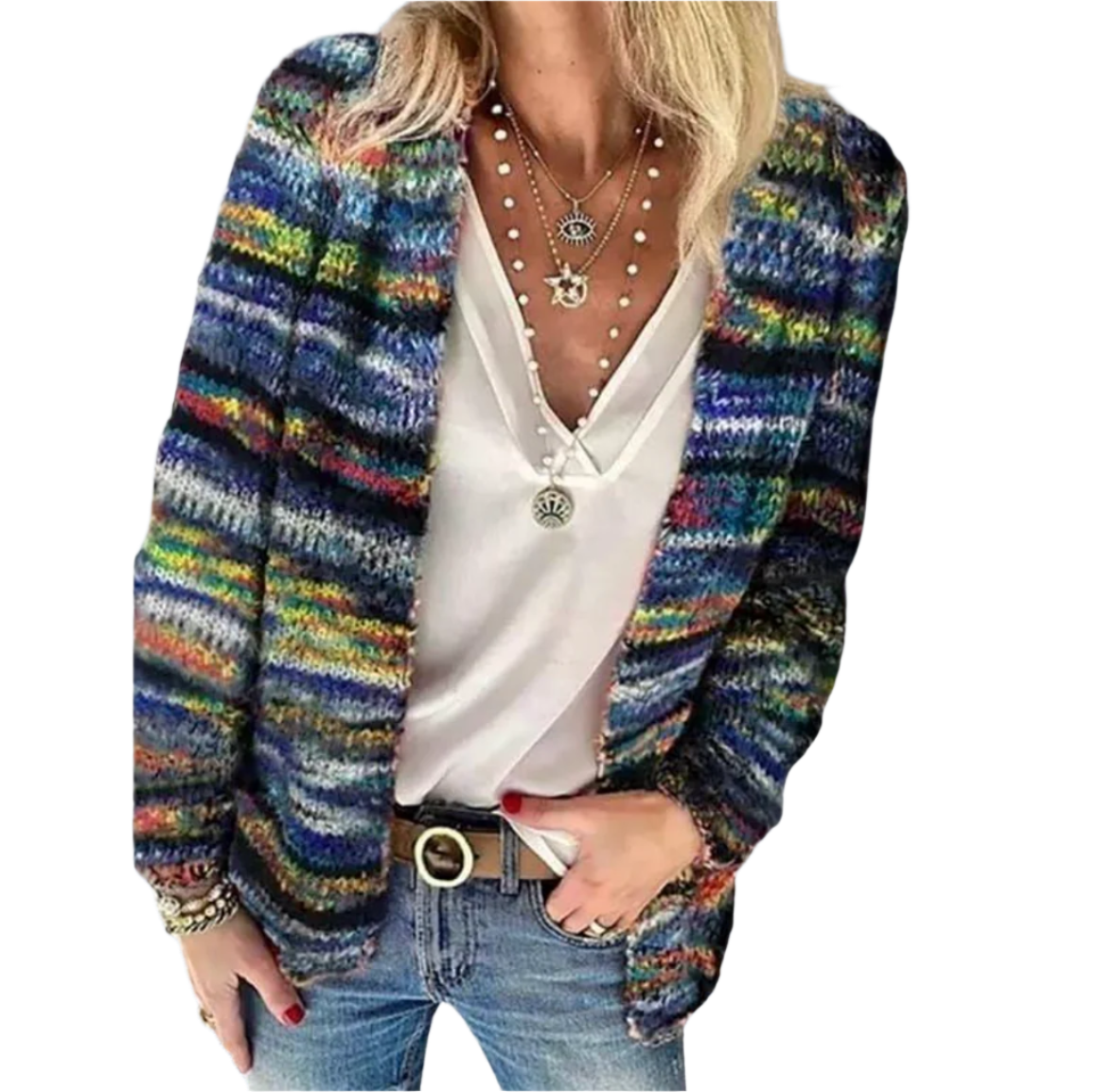 Margaux - Giacca a maglia colorata e alla moda