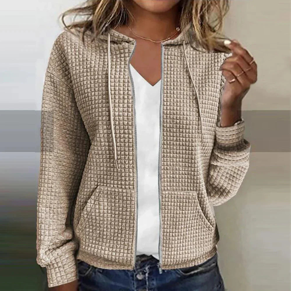 Kristel – Cardigan in maglia a waffle
