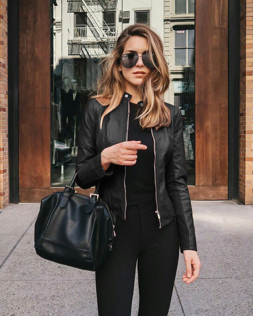 Lalaine - Eleva il tuo look con una giacca in pelle elegantec