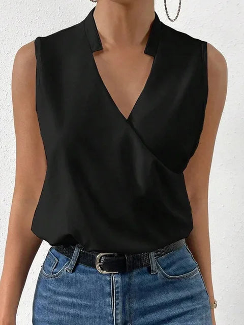 Jobelyn - Top estivo casual da donna con scollo a V