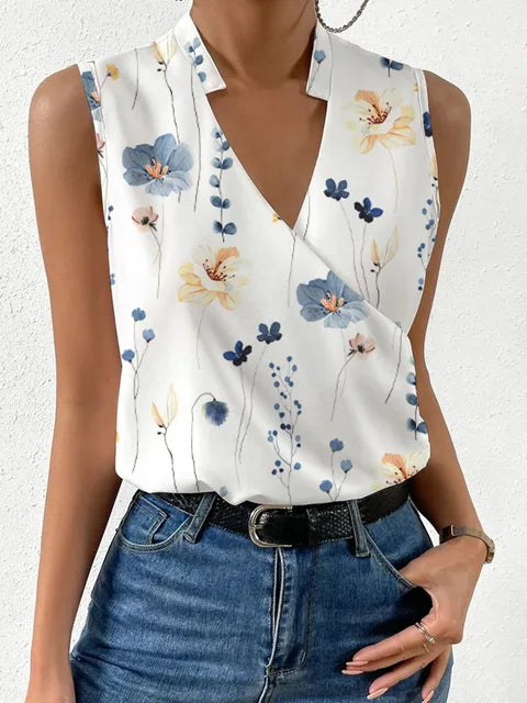 Jobelyn - Top estivo casual da donna con scollo a V