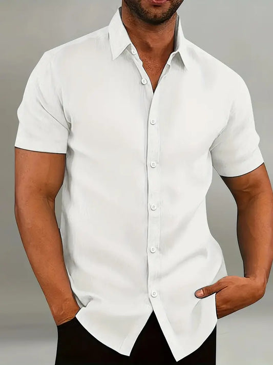 Neil - Camicia Casual con Colletto Button-Down