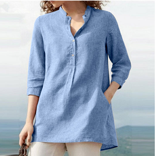 Isla - Top in Cotone-Lino dalla Eleganza Casual