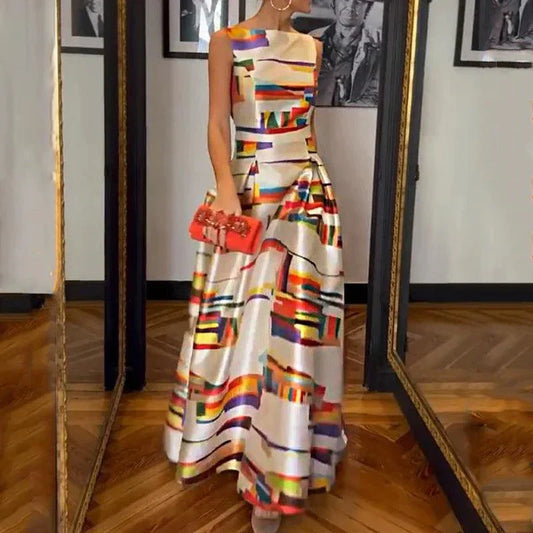 Janna - Maxi Abito Senza Maniche Audace e Bellissimo