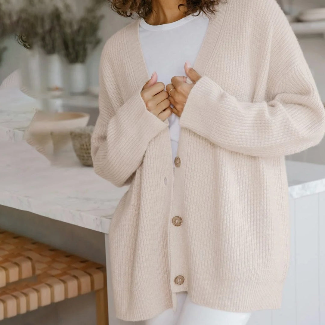 Leah - Cardigan oversize in cashmere da donna