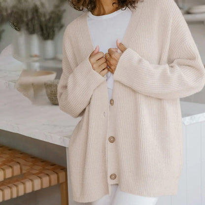 Leah - Cardigan oversize in cashmere da donna