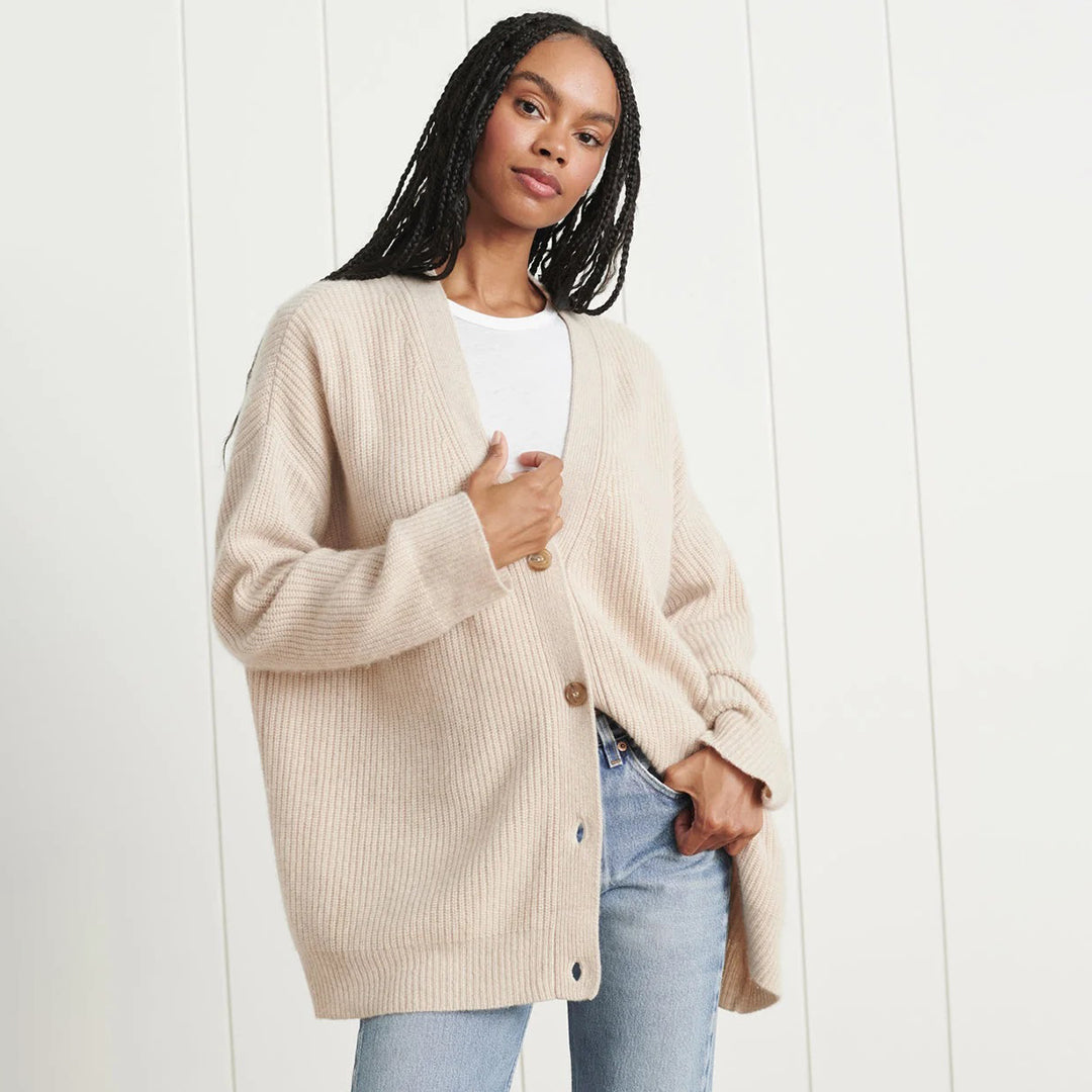 Leah - Cardigan oversize in cashmere da donna
