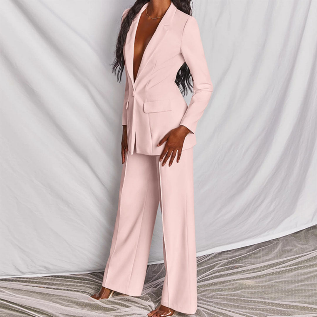 Celeste – Elegante Blazer e Set di Pantaloni