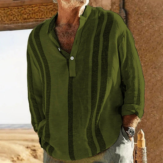 Yano - Camicia in lino da uomo vintage